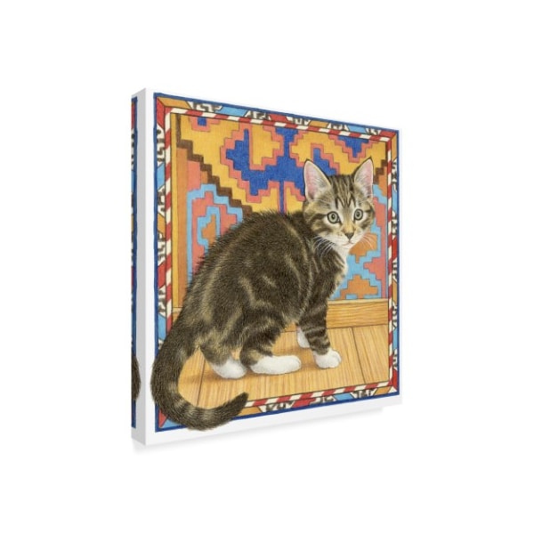 Francien Van Westering 'Kitten Over Abstract' Canvas Art,35x35